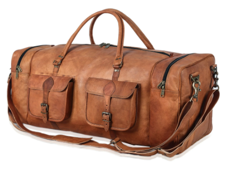 Leather Duffel Bag 30 inch Large Travel Bag Gym Sports