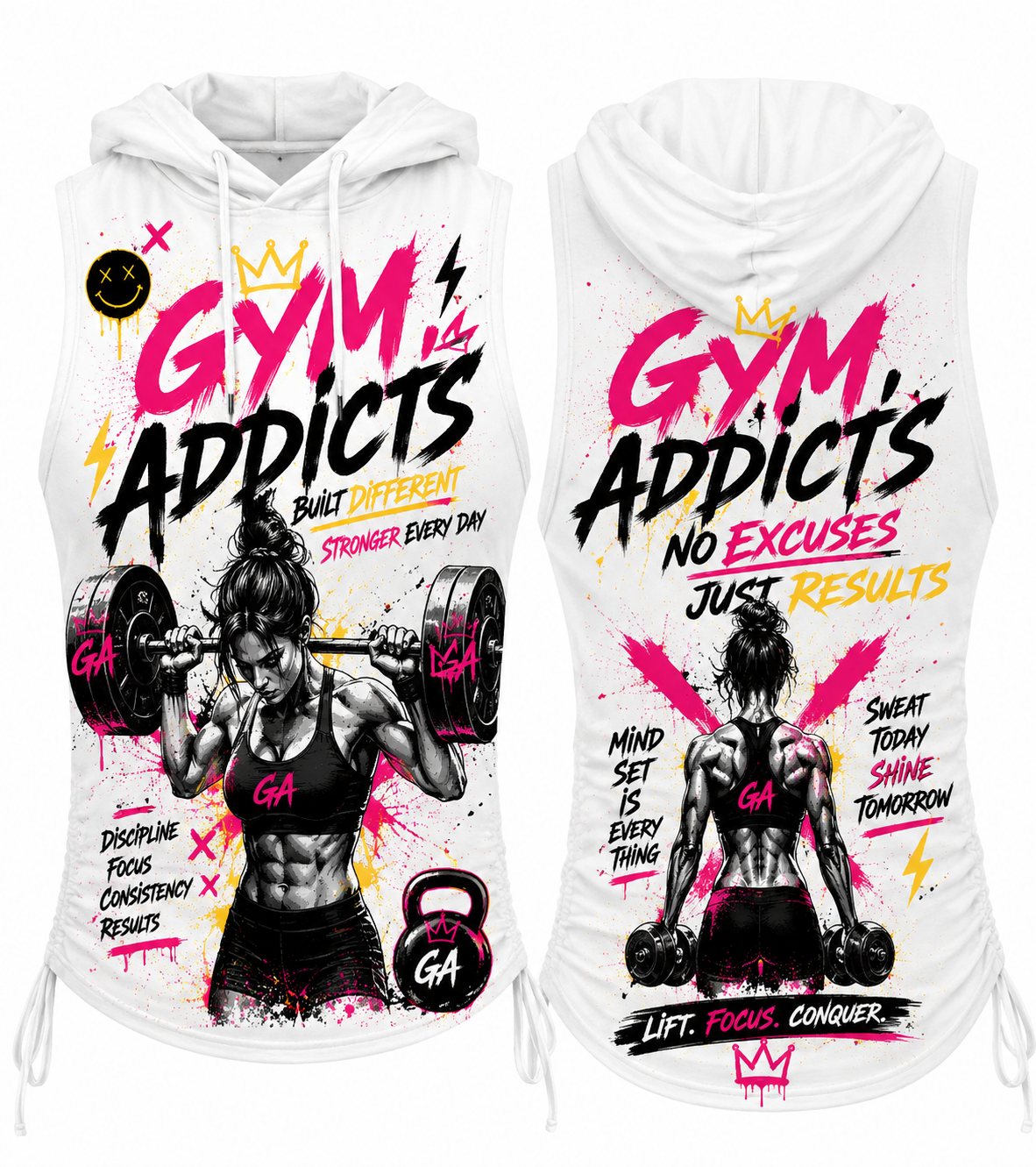 Sleeveless Hoodie Women Racerback