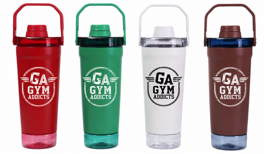 Creative large-capacity portable shaker cup, 304 stainless steel double-layer insulated cup, outdoor portable hiking sports water bottle