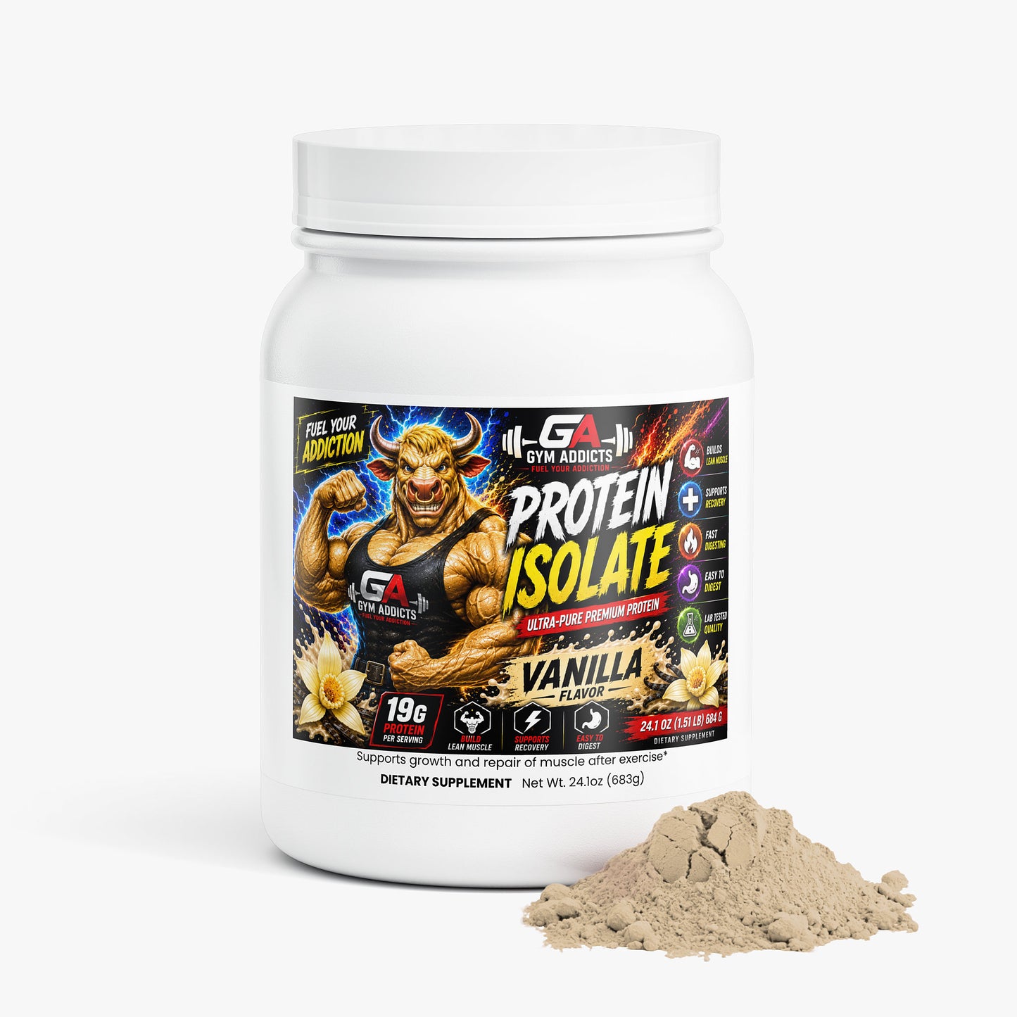Pure3 100% Whey Protein Isolate (Vanilla)