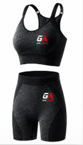 Seamless High Waisted Biker Shorts Stretch Sports Bra Yoga