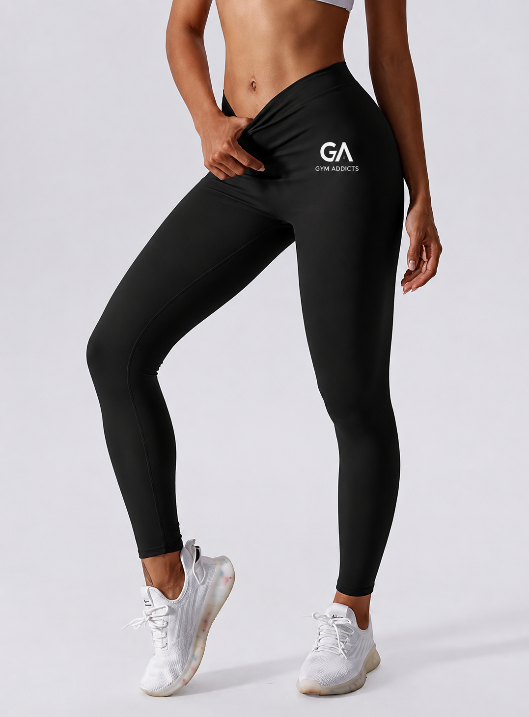 Workout Leggings for Women Scrunch Butt Lifting V Back Leggings High Waisted Biker Booty Tights