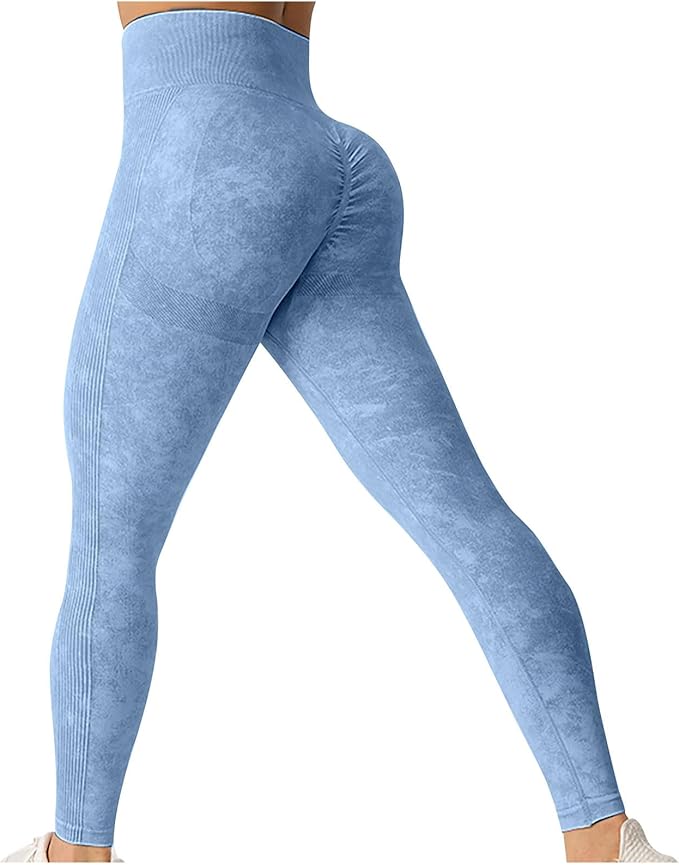 Gym Addict's Workout Leggings Scrunch Butt Lifting Yoga Pants High Waisted Stretchy Booty Tights for Gym Running
