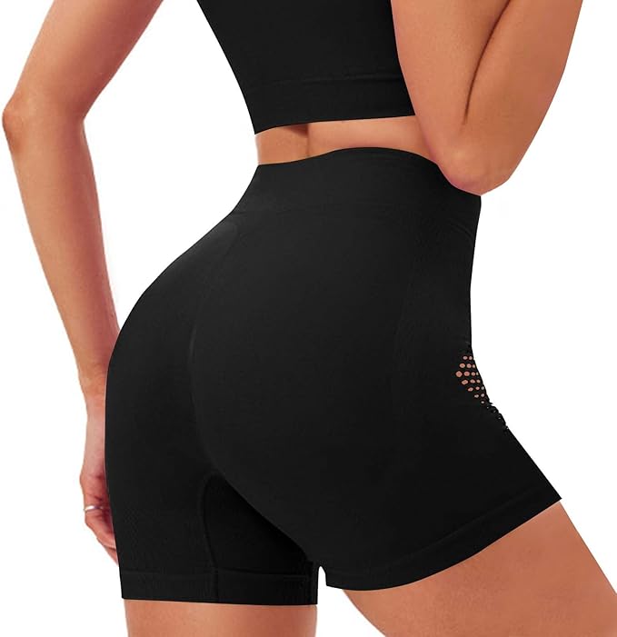 Hollow Crop Top Top and High Waisted Biker Short set