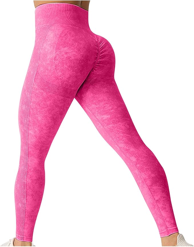 Gym Addict's Workout Leggings Scrunch Butt Lifting Yoga Pants High Waisted Stretchy Booty Tights for Gym Running