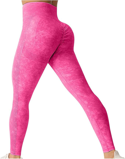 Gym Addict's Workout Leggings Scrunch Butt Lifting Yoga Pants High Waisted Stretchy Booty Tights for Gym Running