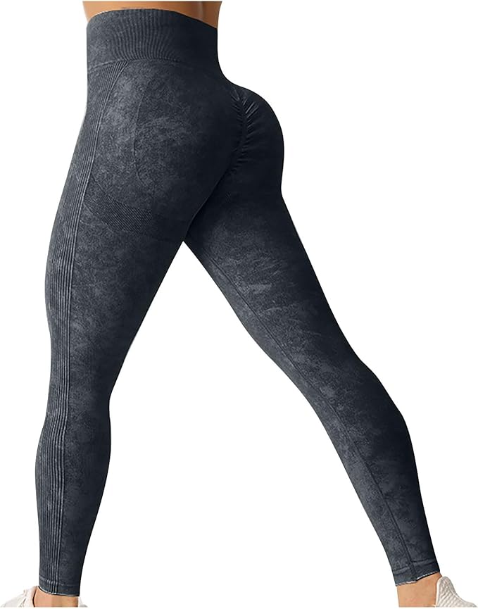 Gym Addict's Workout Leggings Scrunch Butt Lifting Yoga Pants High Waisted Stretchy Booty Tights for Gym Running