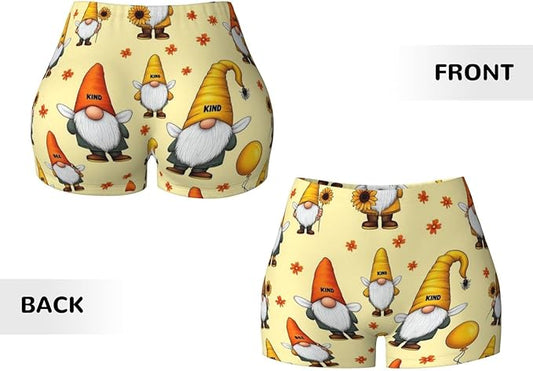High Waisted Yoga gnome shorts