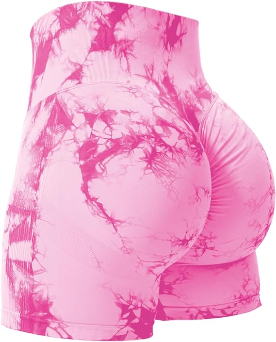 Women High Waist Workout Yoga Gym Smile Contour Seamless Cycling Shorts