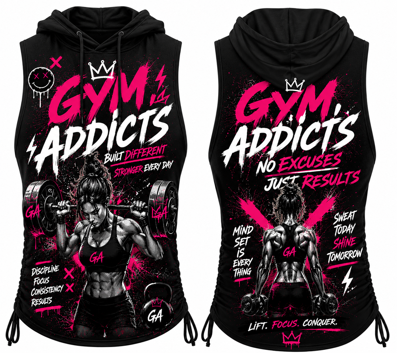 Sleeveless Hoodie Women Racerback