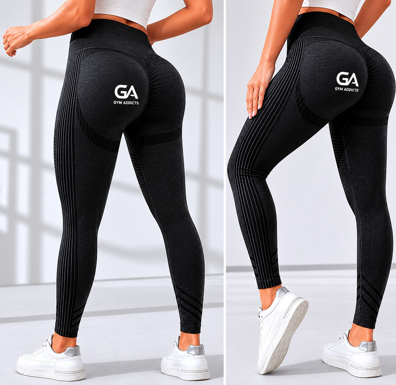 Gym Addict's 3D Leggings Cellulite Compression - Butt Lifting High Compression
