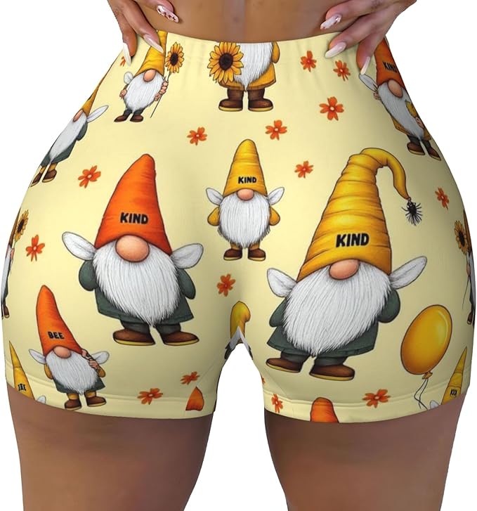 High Waisted Yoga gnome shorts