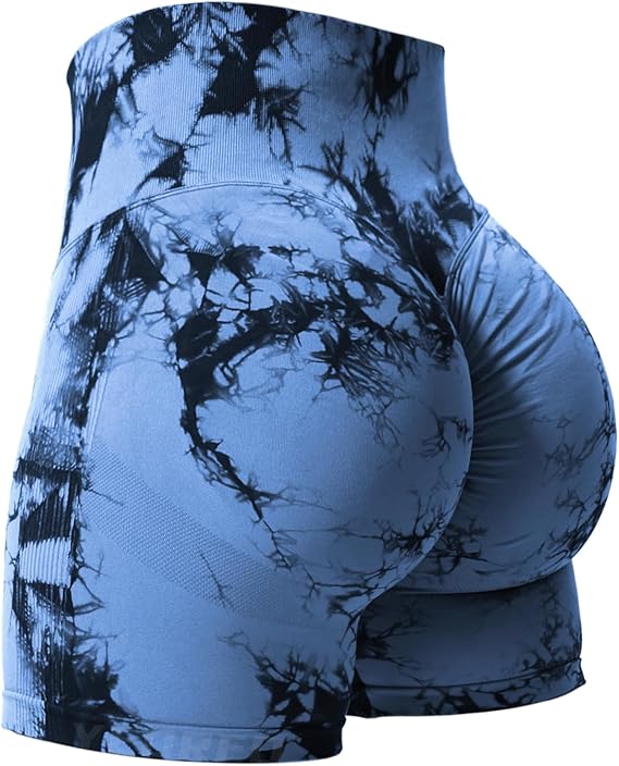 Women High Waist Workout Yoga Gym Smile Contour Seamless Cycling Shorts