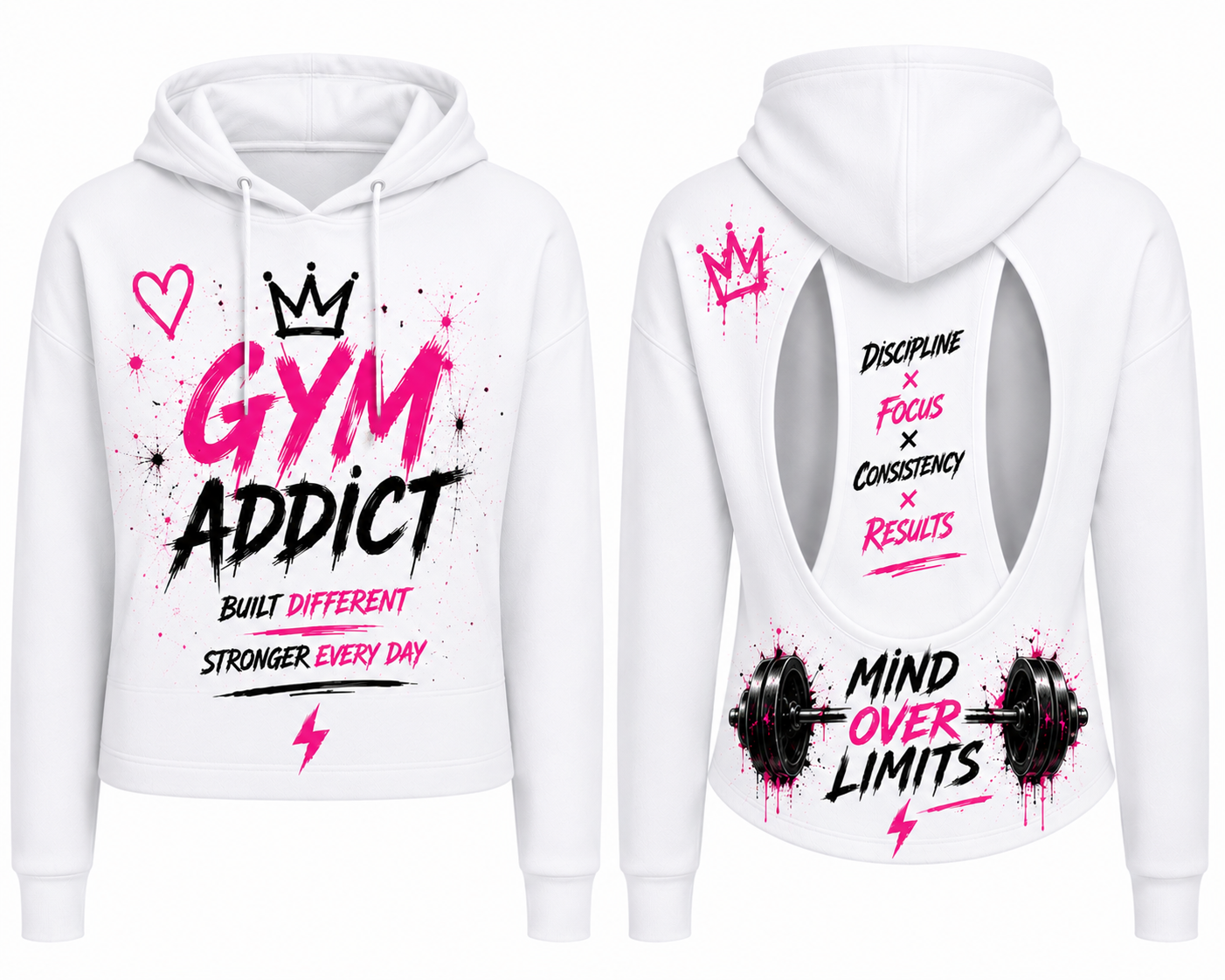 Women's Backless Cropped Hoodie Open Back Crop Top Sweatshirt Long Sleeve Workout