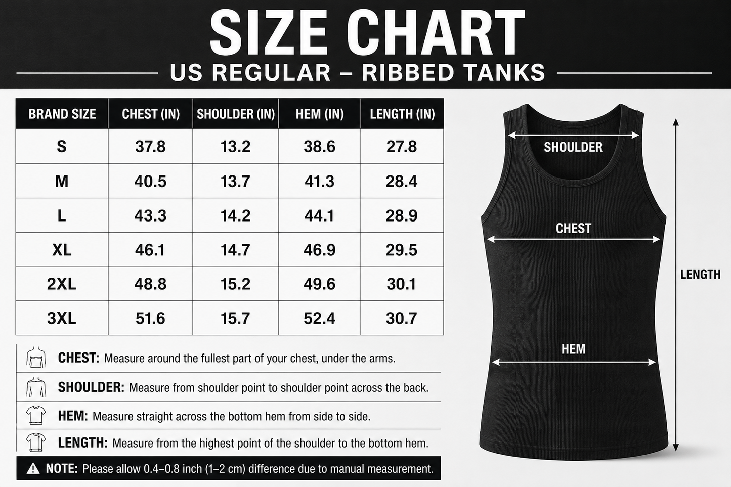 Men's Ribbed Tank Tops