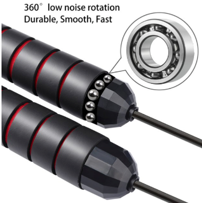Jump Rope, Ball Bearings Tangle-Free Rapid Speed Cable