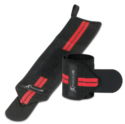 Weightlifting Wrist Wraps Adjustable Pair with Thumb Loops