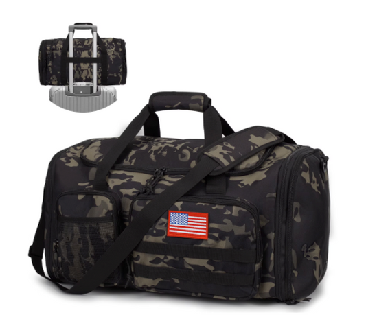 45L Expandable 2-in-1 Gym Duffle Bag with Shoe & Wet Pocket