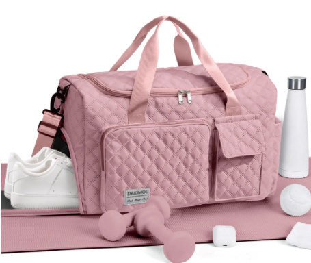 Gym Bag with Wet Pocket/Adjustable Strap/Shoe Compartment,