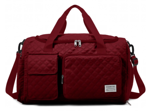 Gym Bag with Wet Pocket/Adjustable Strap/Shoe Compartment,