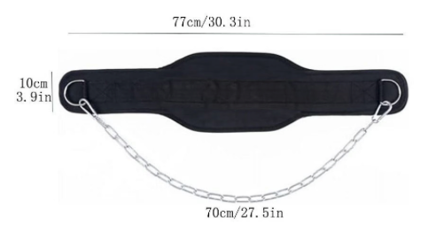 Adjustable Weighted Chain Dipping Belt for Strength Training and Muscle Building Fitness weight-bearing belt