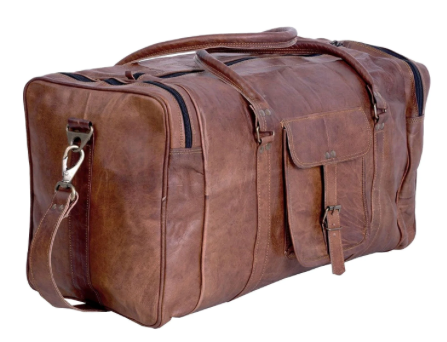 21 Inch Vintage Leather Duffel Travel Gym Sports bag