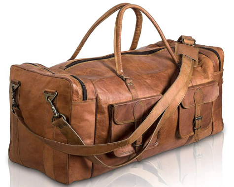 Leather Duffel Bag 30 inch Large Travel Bag Gym Sports