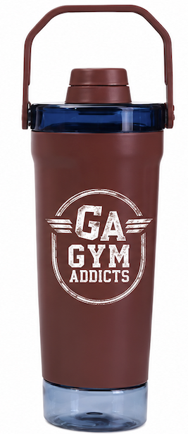 Creative large-capacity portable shaker cup, 304 stainless steel double-layer insulated cup, outdoor portable hiking sports water bottle