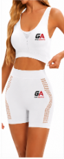 Hollow Crop Top Top and High Waisted Biker Short set