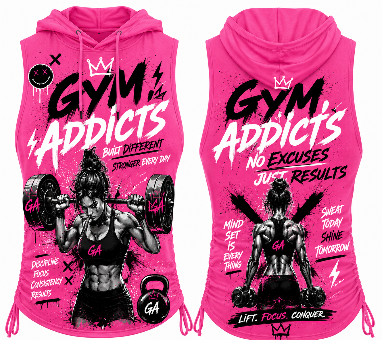 Sleeveless Hoodie Women Racerback