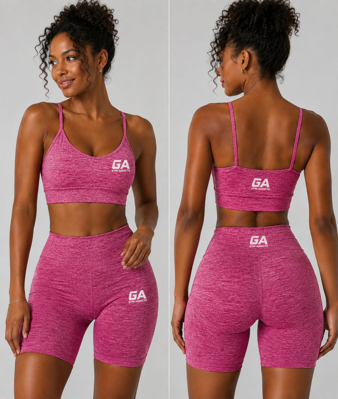 Workout Outfits for Women 2 Piece Gym Outfit Sports Bra High Waist Yoga Biker Legging short Sets