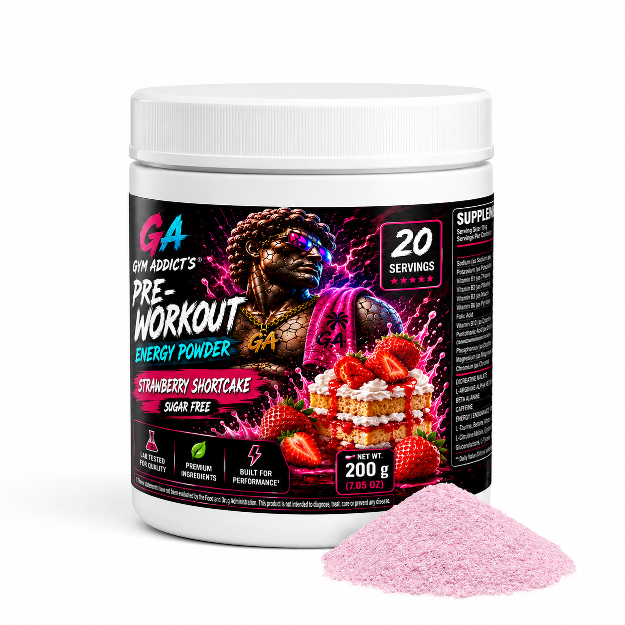 Energy Powder (Strawberry Shortcake)