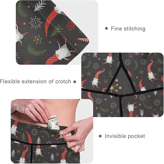 Gnome Yoga Pants High Waisted Tummy Control Non See-Through Running Workout Leggings